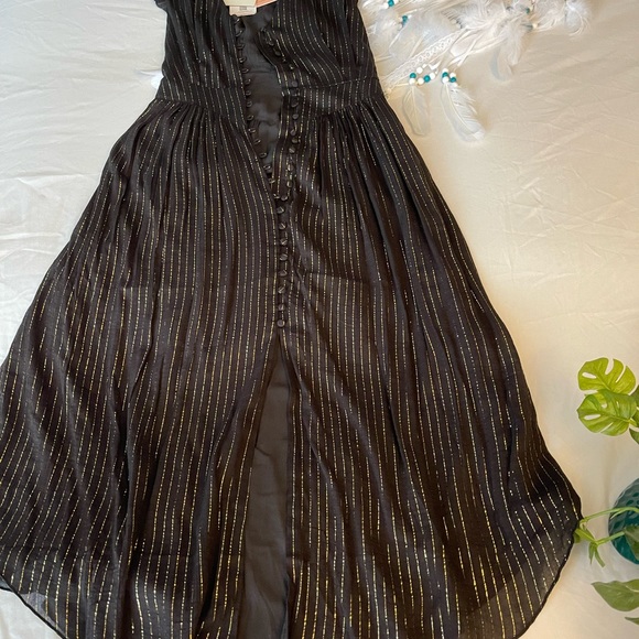 🔥Spell Mystic Sleeveless Midi Dress Black & Gold Size XS - Picture 6 of 8